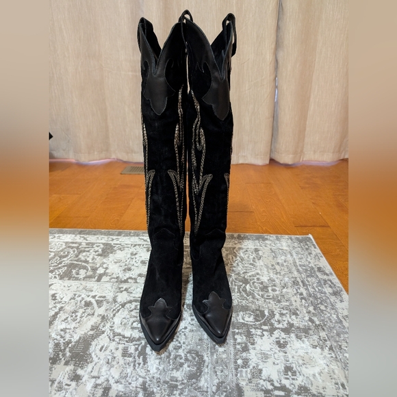 Steve Madden NWOT Lasso Boots Black - Picture 2 of 5